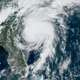 Then-Hurricane Isaias off the South Carolina coast immediately prior to making landfall.